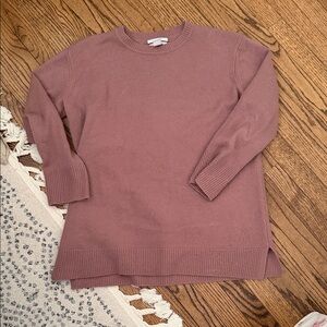 Nordstrom Mauve Cashmere Crew Neck Sweater